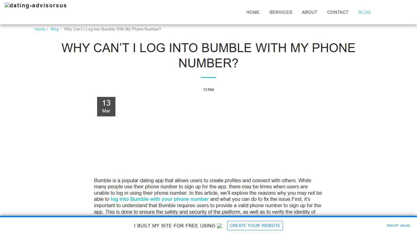Why Can’t I Log into Bumble With My Phone Number? - dating-advisorsus
